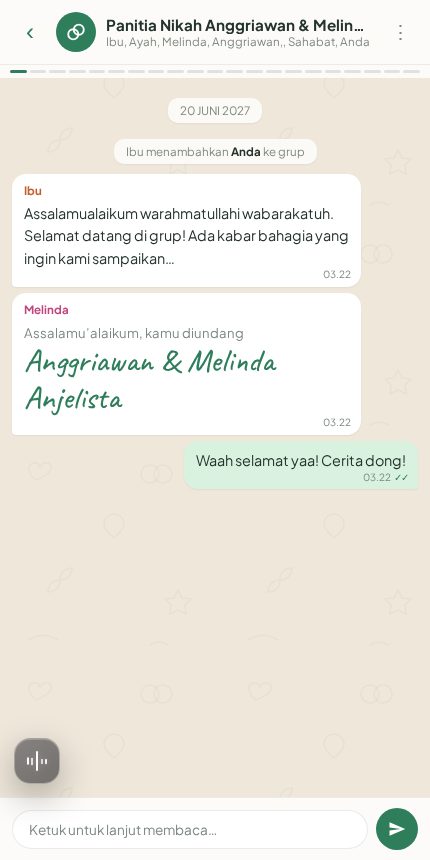Grup Panitia — Chat Keluarga